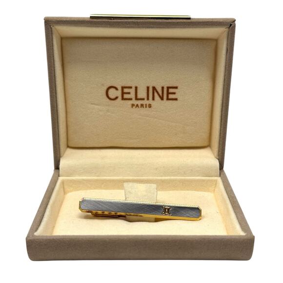 Celine Two-Tone Tie Clip - Picture 2 of 11